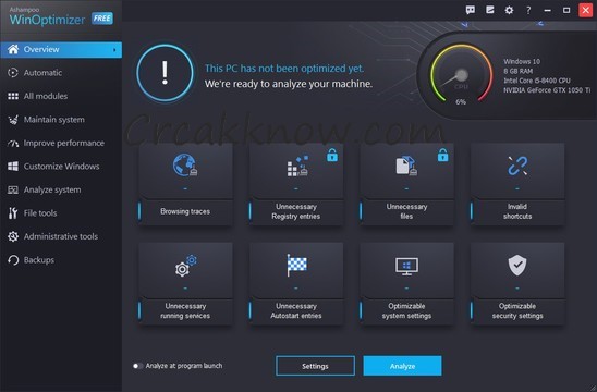 Ashampoo WinOptimizer 18.00.14 Crack + Full Serial Key Download 2020