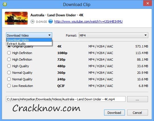 4k video downloader free download with crack