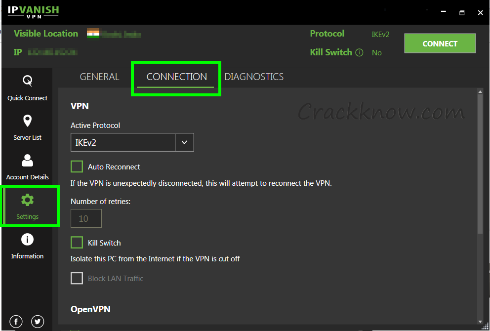IPVanish VPN 3.4.4.4 Crack Full Free Download For PC 2020 {Life-Time}