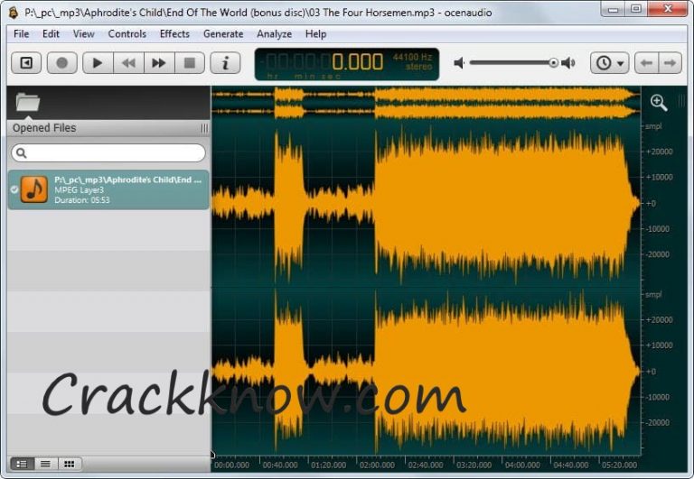 how to combine two audio clips in ocenaudio